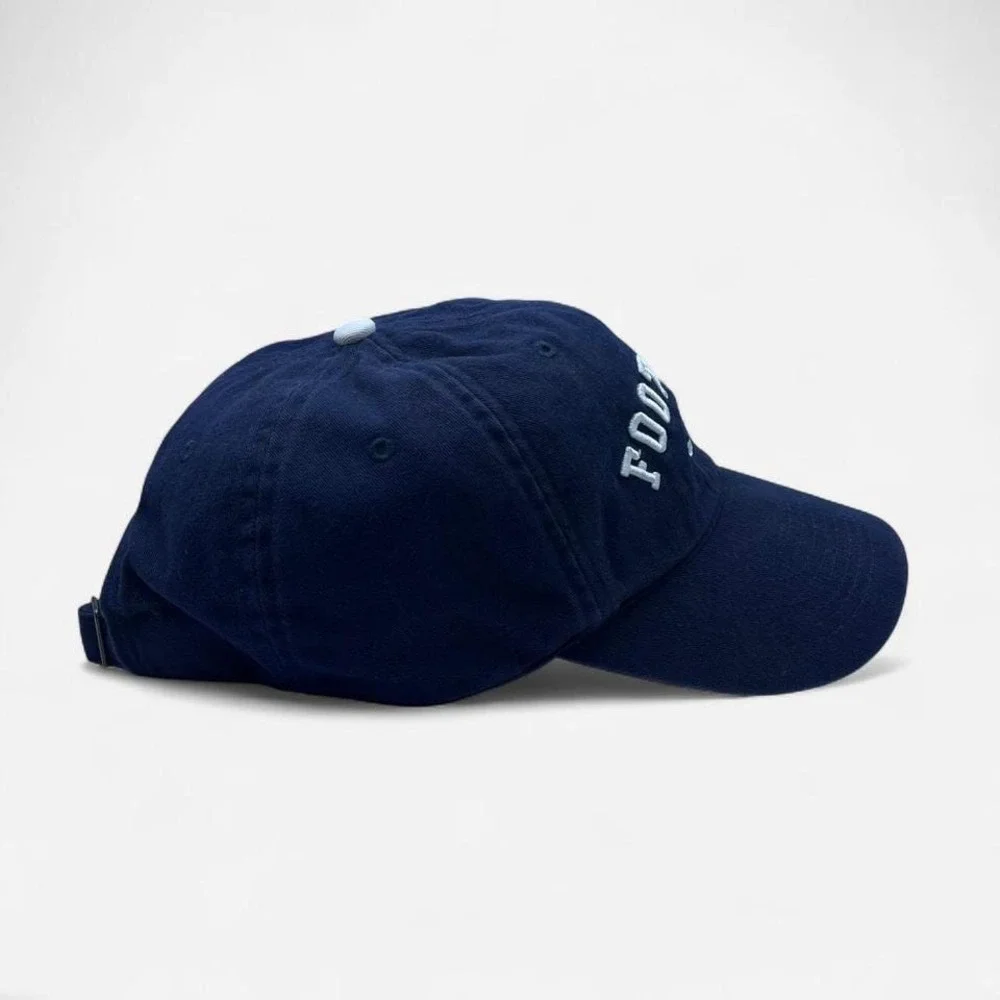Vintage 00s Nike Football Navy‎ Blue Adjustable Strap Back Hat Cap Center Swoosh